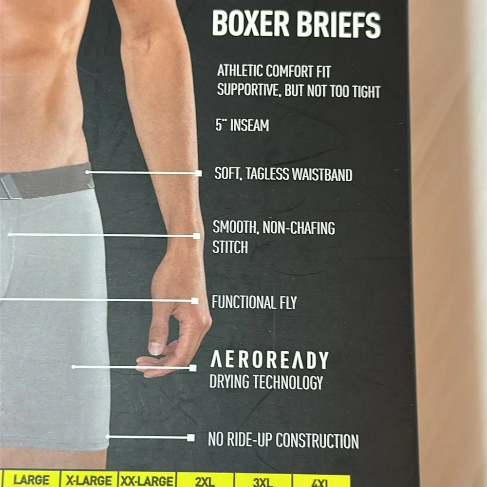 adidas 3-PK Microfiber Comfort Fit Boxer Briefs SM NWT
